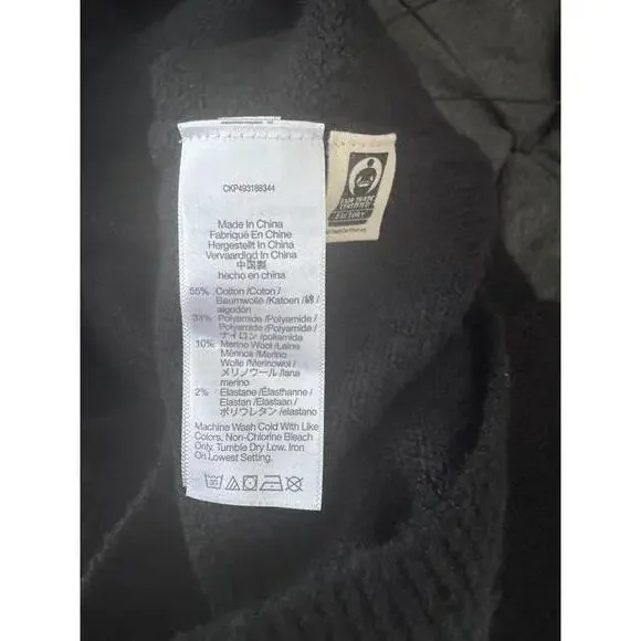 Madewell Wedged V-Neck Sweater NWT Women's Large Cotton/Merino Wool Blend - Picture 6 of 9